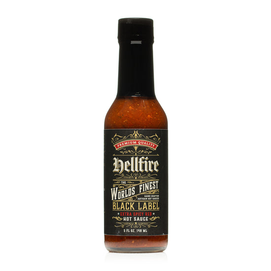 Hellfire Black Label Extra Spicy Red Hot Sauce
