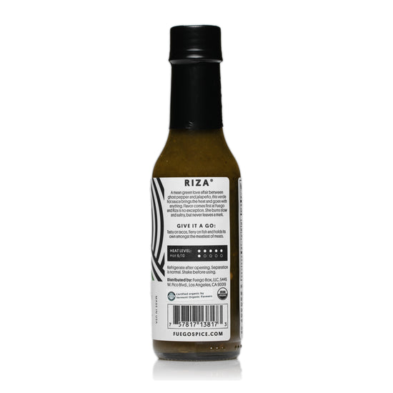 Riza Organic Ghost Pepper Verde Hot Sauce